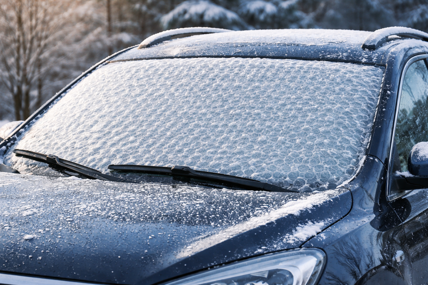 Folia bąbelkowa jako zimowy „must-have” kierowcy — prosty trik, który działa