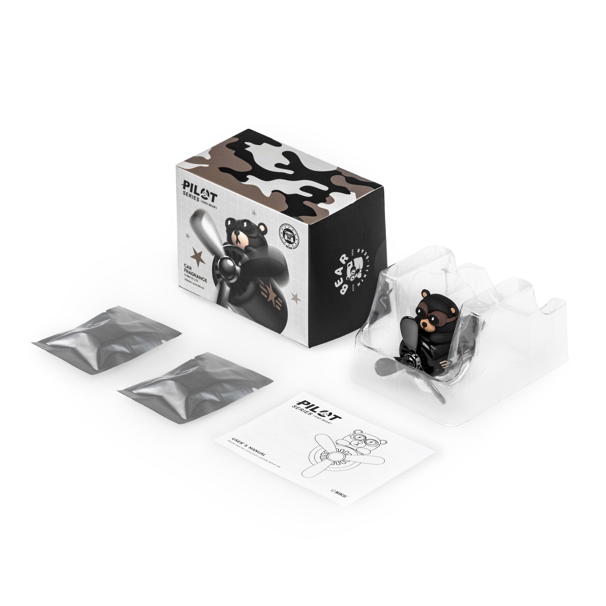 Pilot Teddy Bear Car Air Freshener