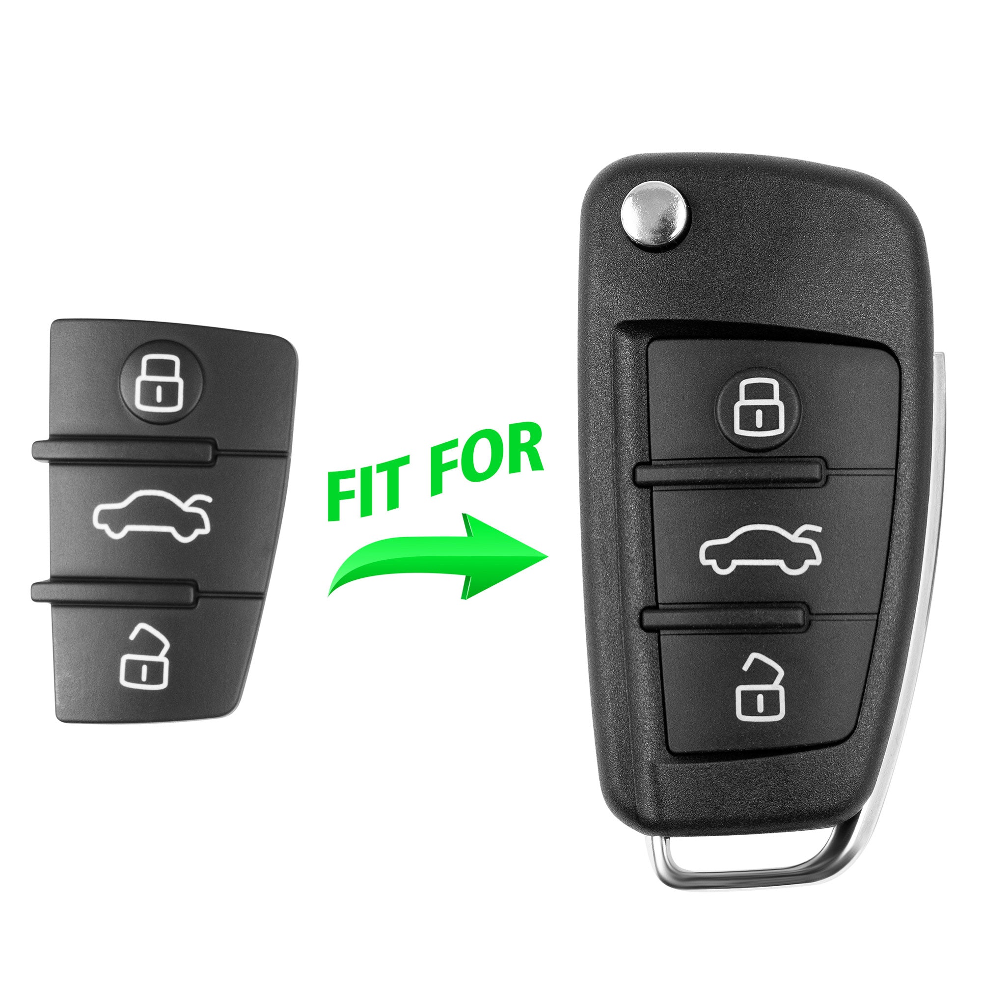GUMKA PRZYCISKI KLUCZYK PILOT DO AUDI A1 A3 A4 A5 A6 A8 Q3 Q5 Q7 TT