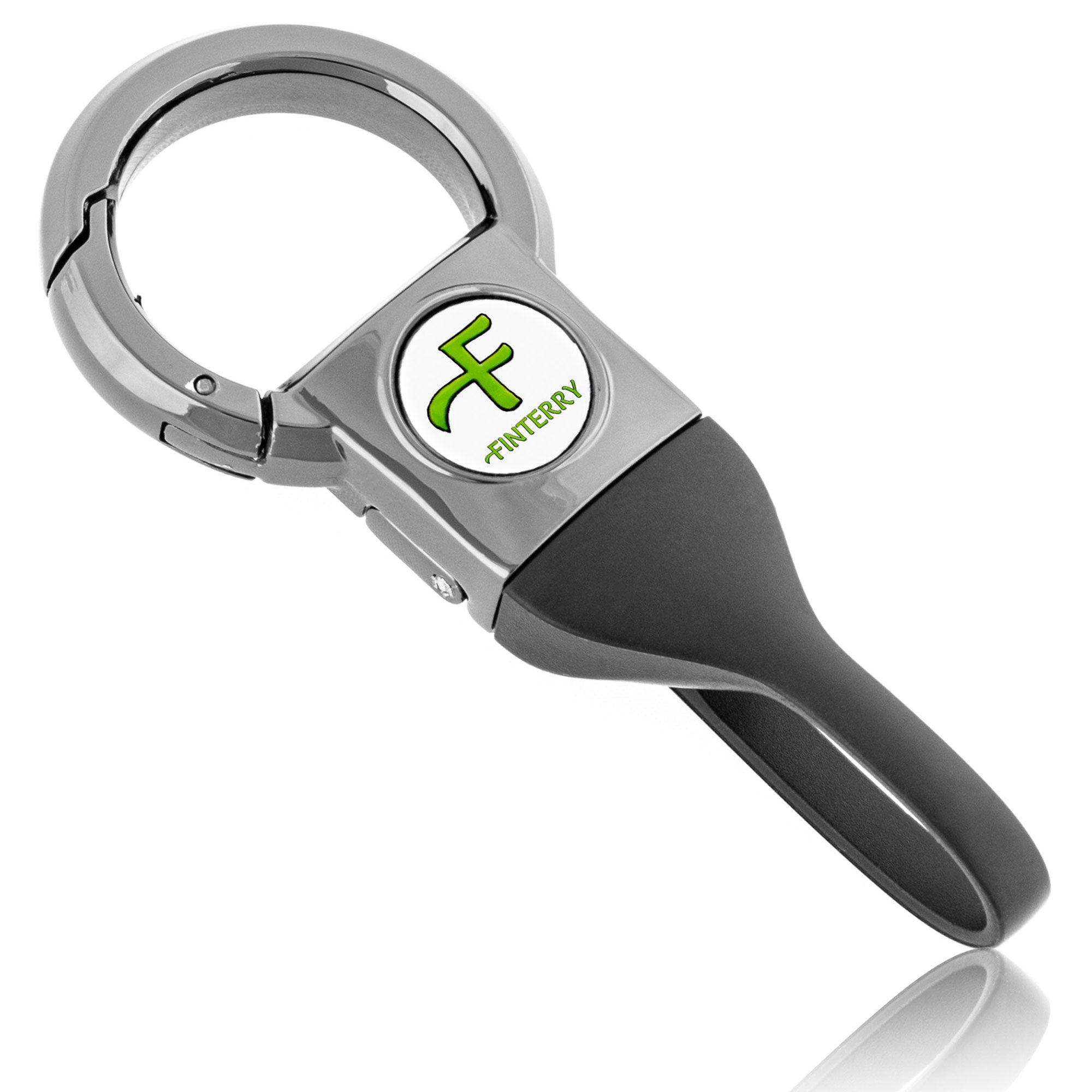 Brelok do kluczy Finterry – metalowy, zapinany