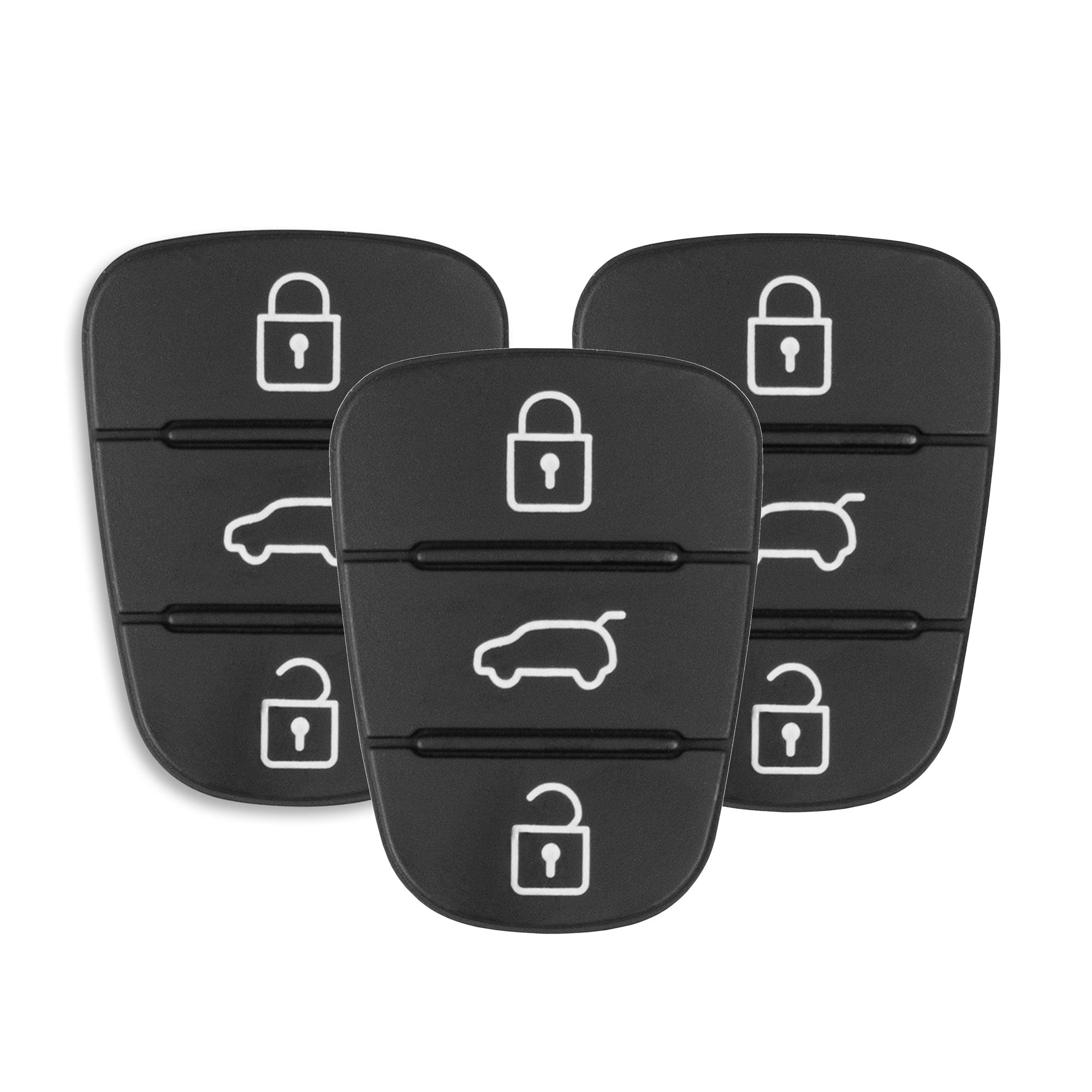 Kia / Hyundai key button rubbers - 3 buttons