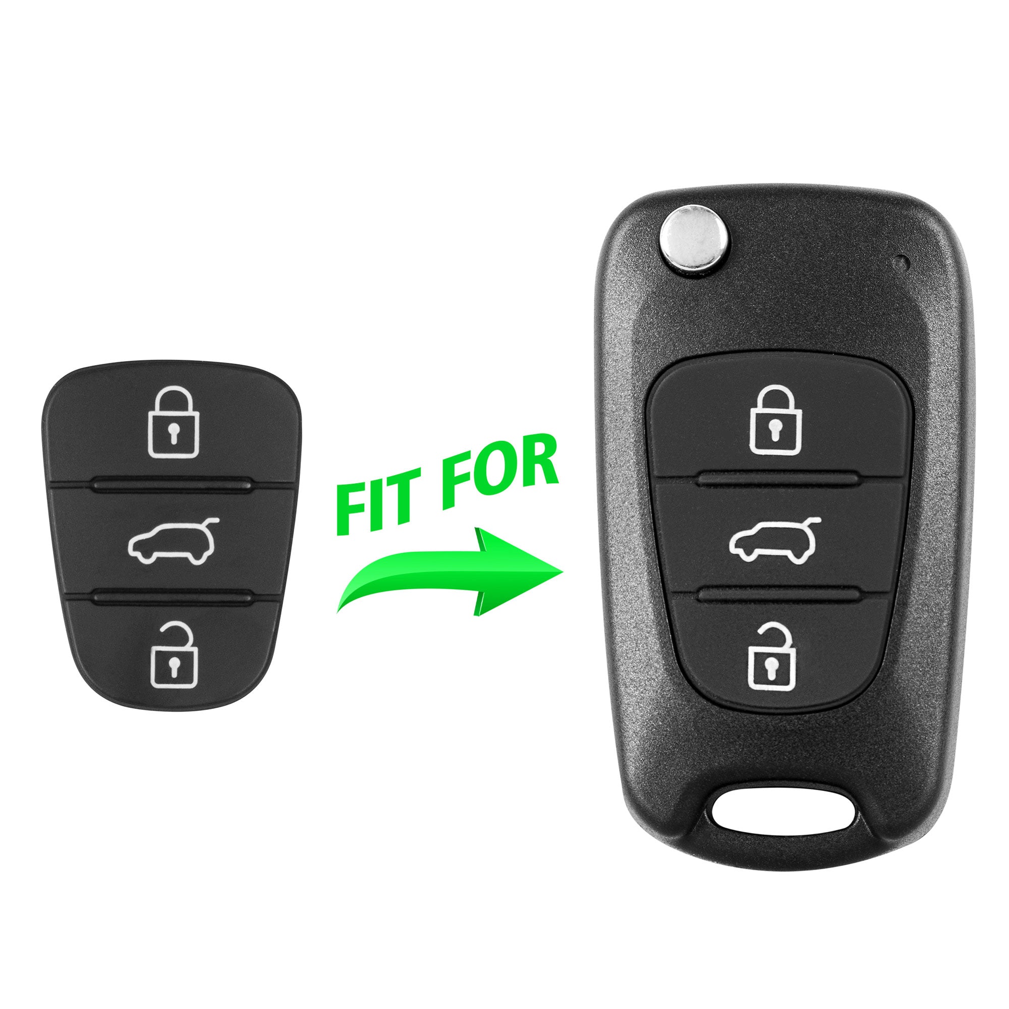 Kia / Hyundai key button rubbers - 3 buttons
