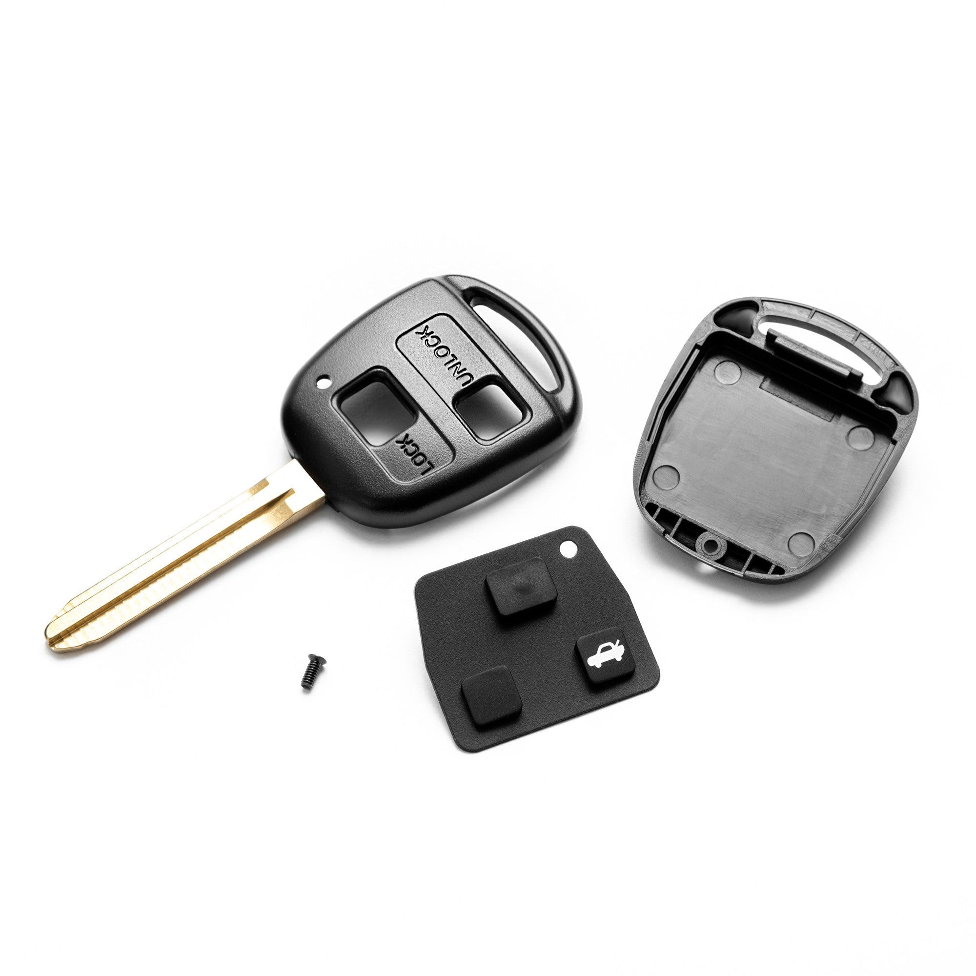 Toyota-Schlüsselhülle – 2-Tasten-Version mit Metallbart TOY43