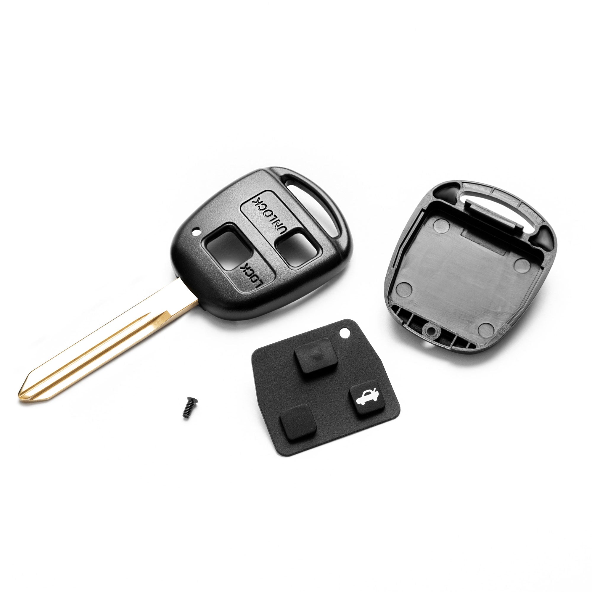 Toyota-Schlüsselhülle – 2-Tasten-Version mit Metallbart TOY47