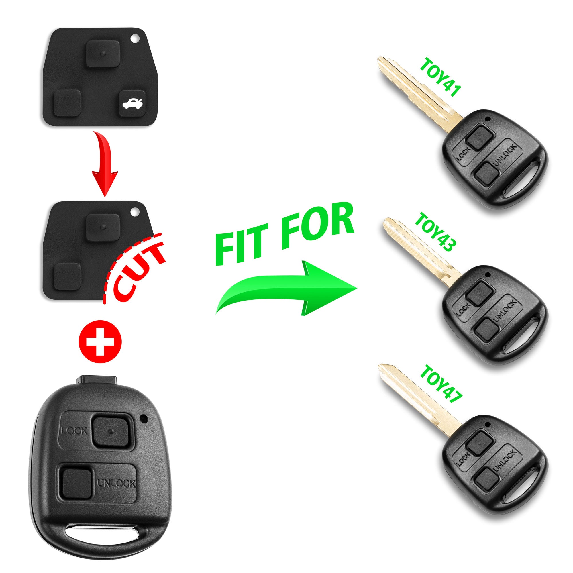 GUMKI GUMKA PRZYCISKI TOYOTA COROLLA VERSO AVENSIS RAV4 PRIUS AURIS HILUX