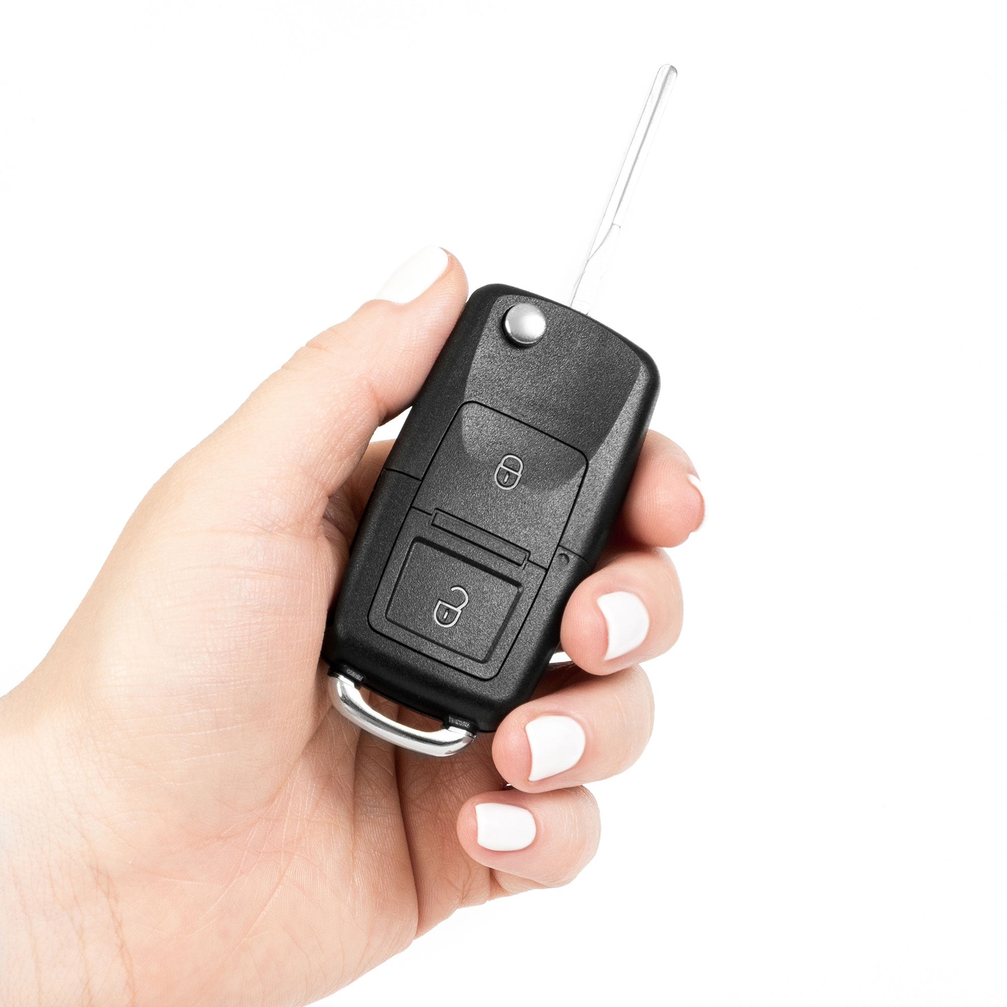 Obudowa kluczyka Volkswagen / Skoda / Seat – 2 przyciski | z grotem | LED pośrodku