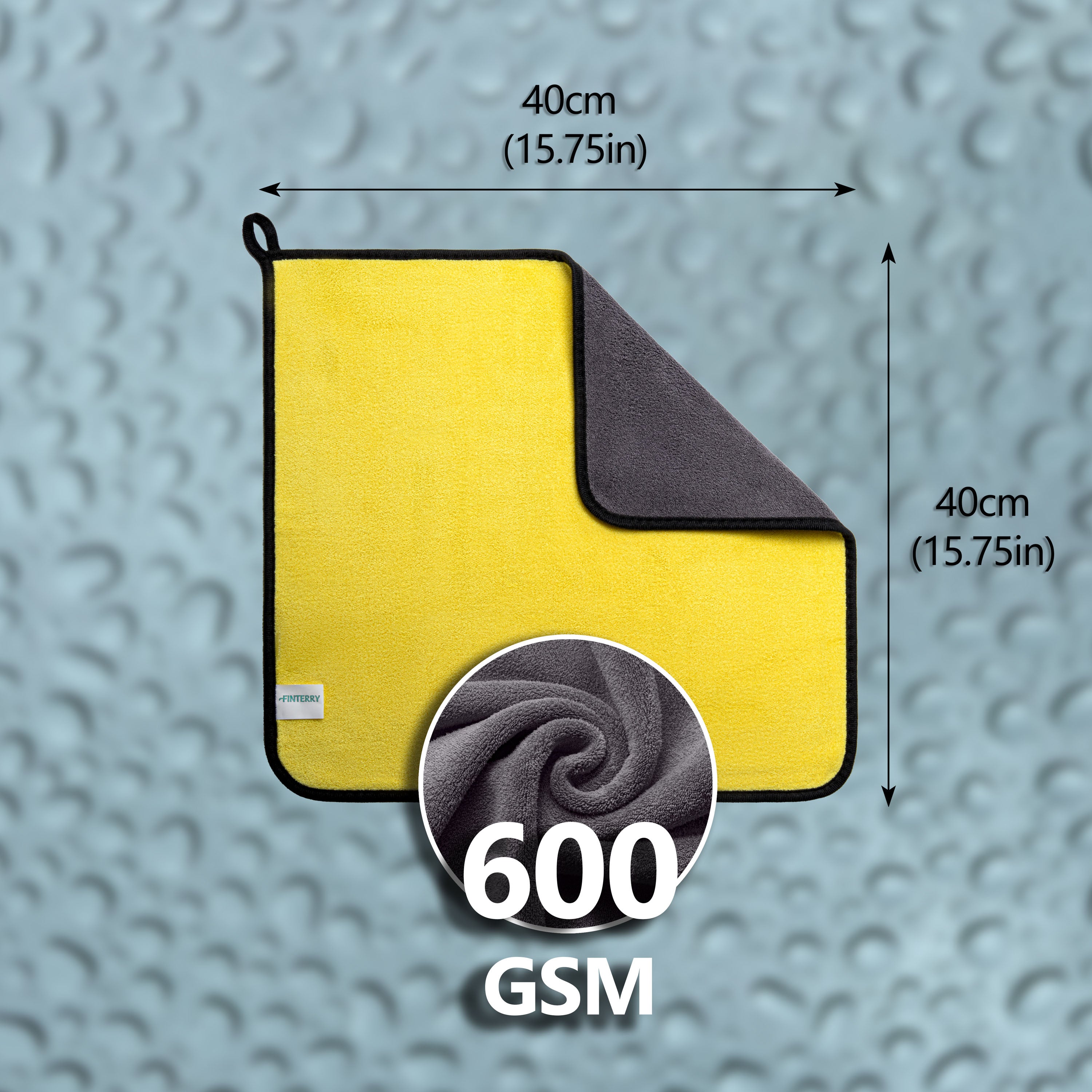 Ręcznik z mikrofibry do samochodu 40×40 cm – 600 GSM