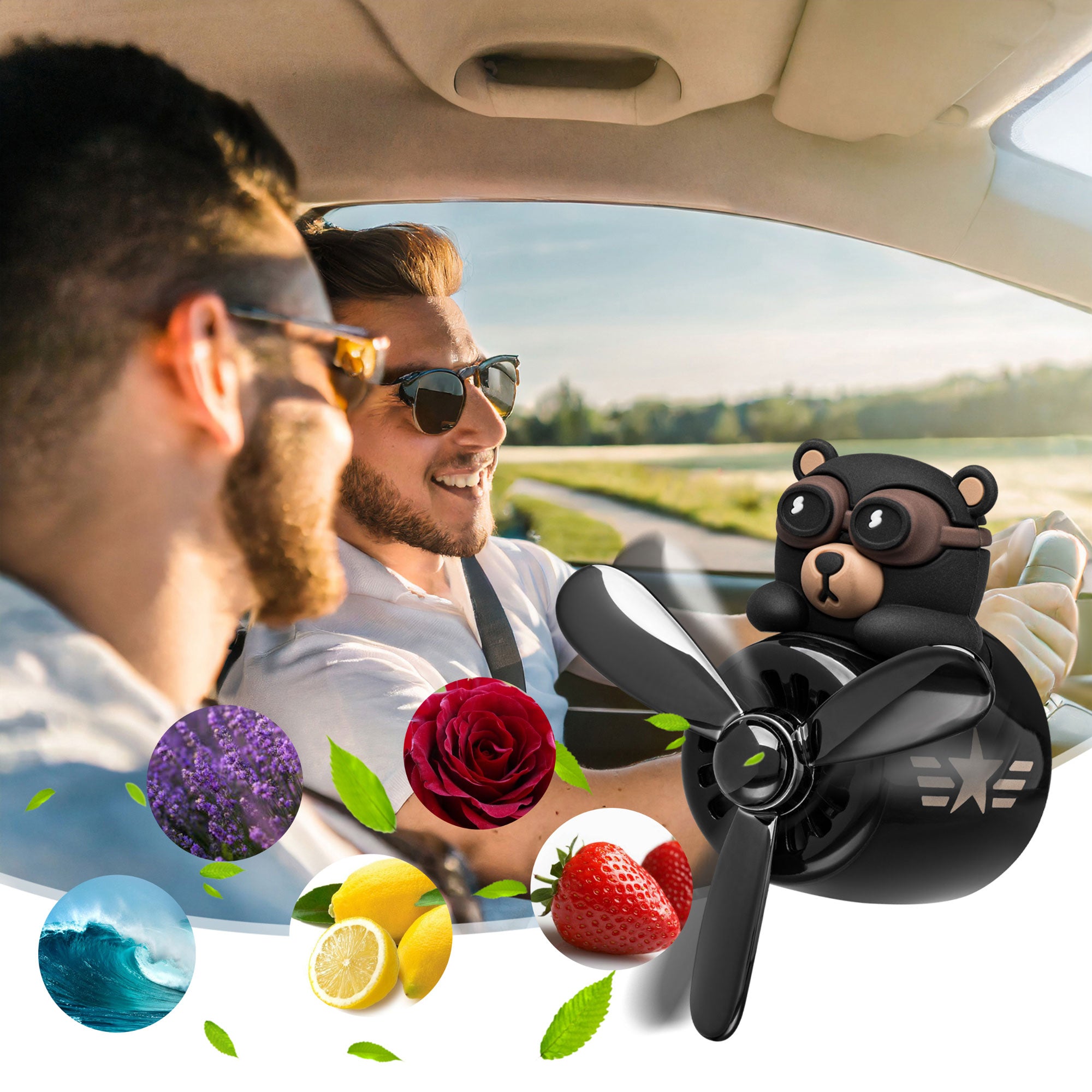 Wkłady zapachowe do odświeżacza samochodowego – zestaw 5 zapachów