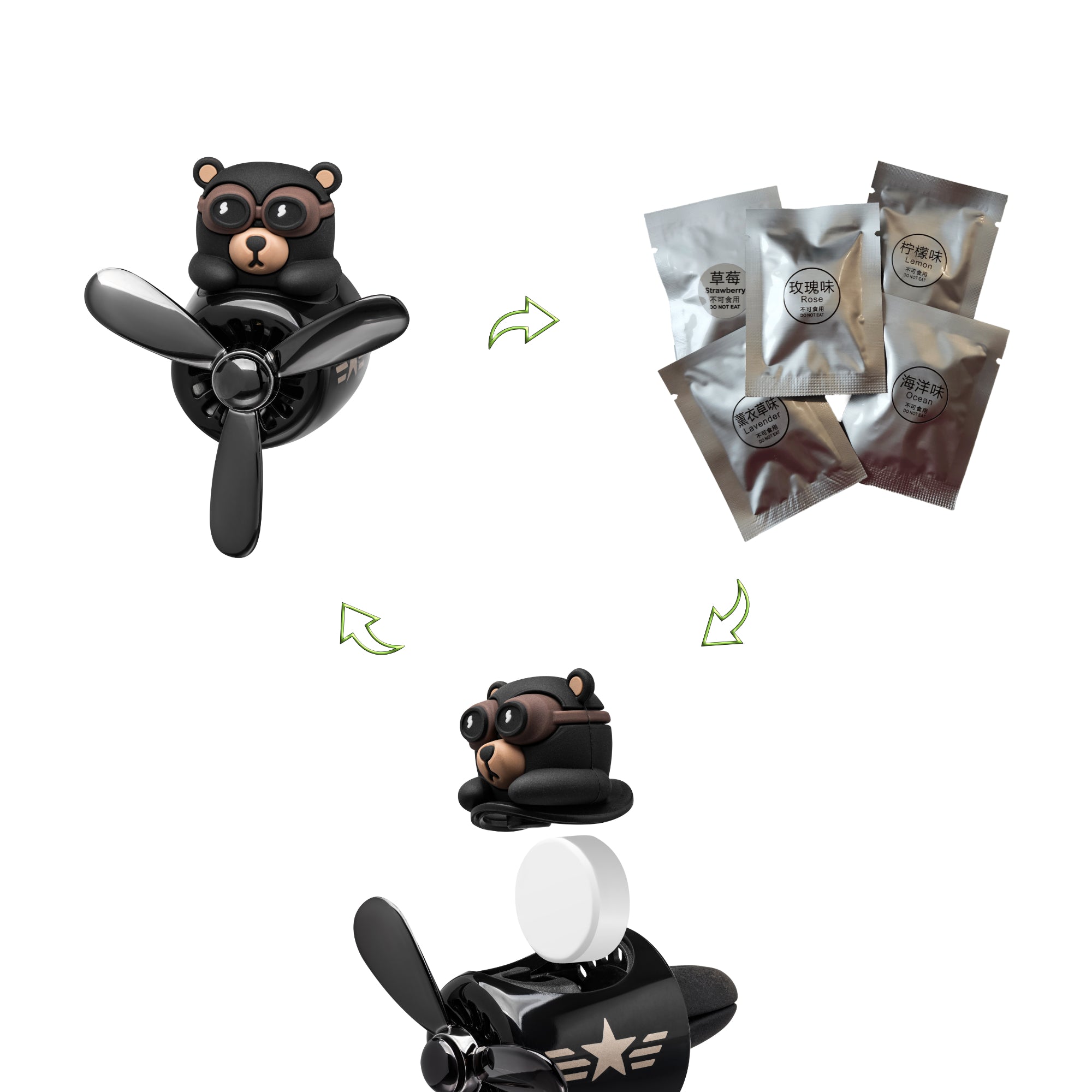 Dufteinsätze für Auto-Lufterfrischer – Set mit 5 Düften