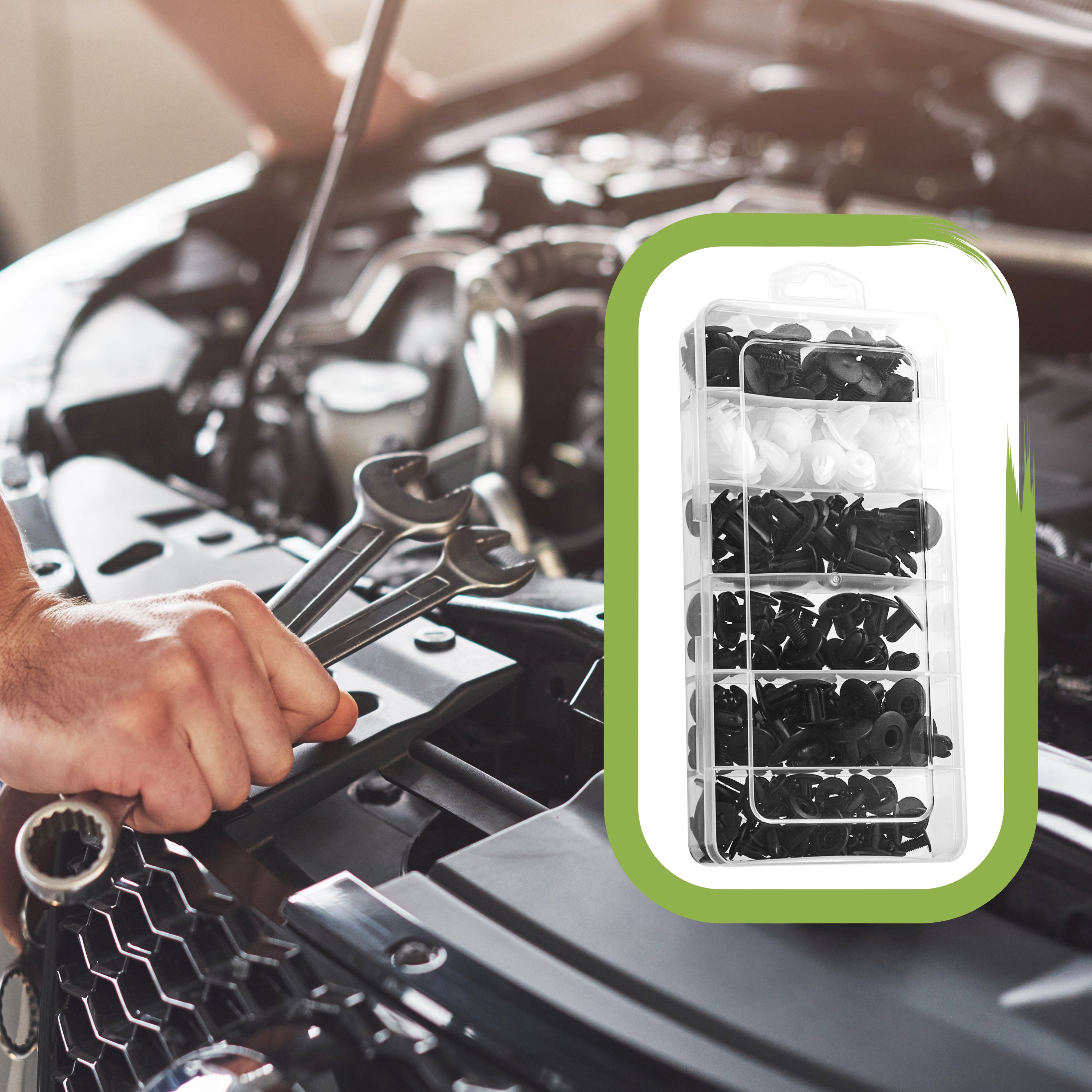 Car mounting clips - set of 100