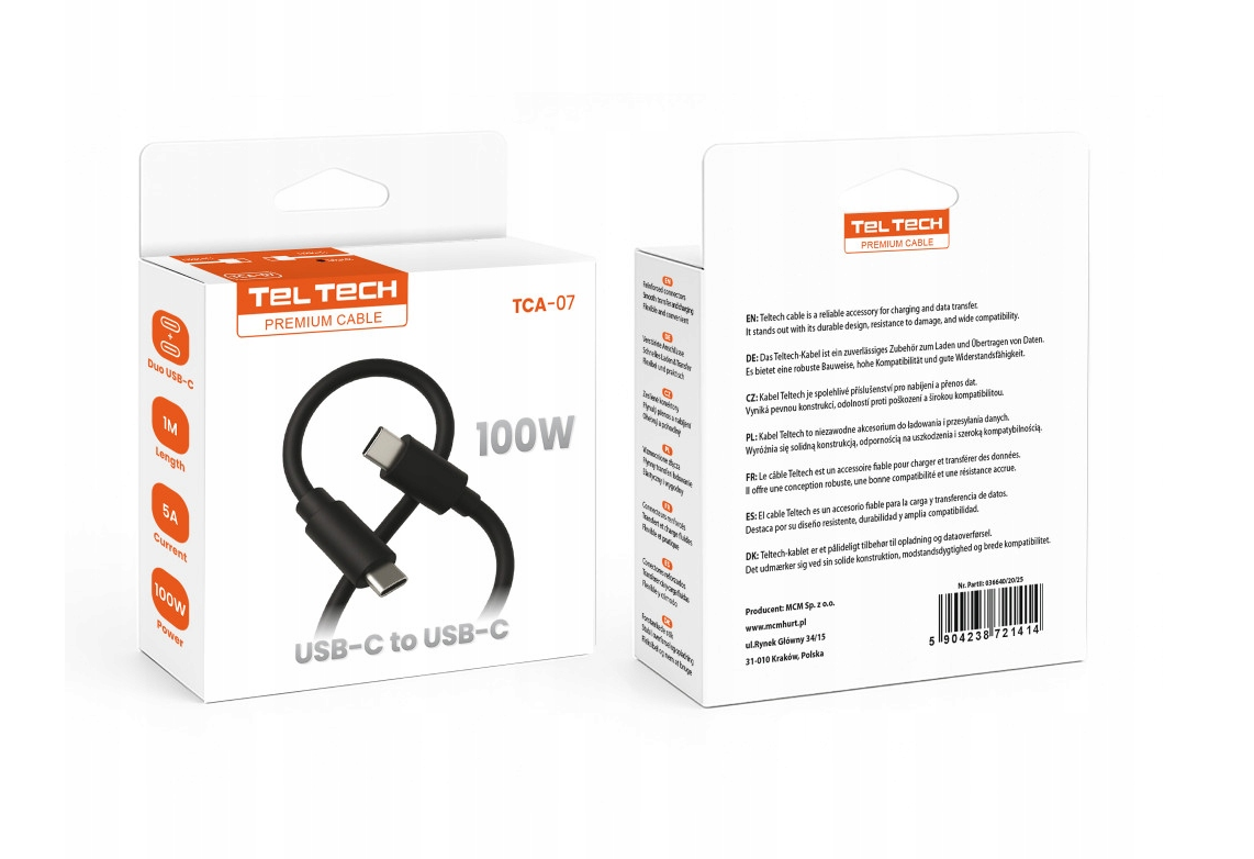 Kabel USB Typ C 100W 1m