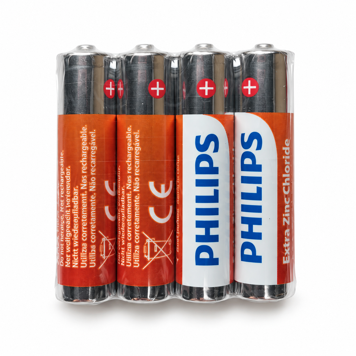 Baterie Philips LongLife AAA R03 1,5 V – cztery baterie w oryginalnym opakowaniu foliowym